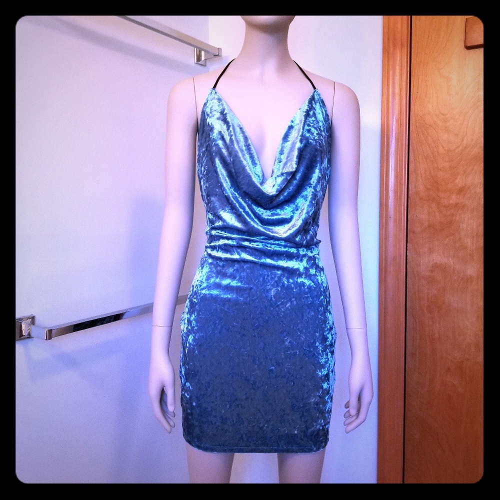 Crushed Velvet Party Dress